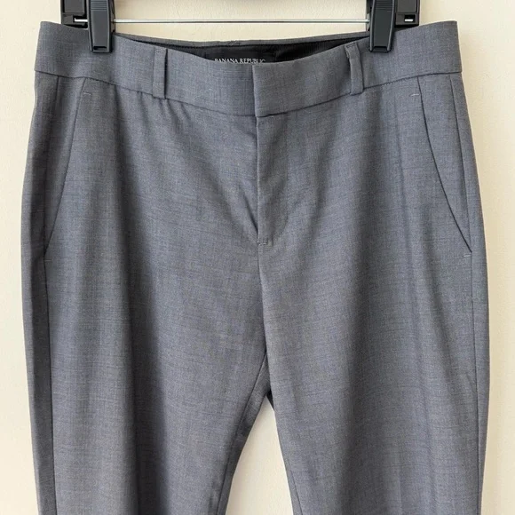 Banana Republic Women's Navy and Dark Gray Straight Leg Pants - Picture 4 of 13